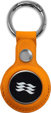 Load image into Gallery viewer, Princess Cruises Ocean Medallion Holder - Burnt Orange Leather Keychain (All Ships 2024 & 2025)