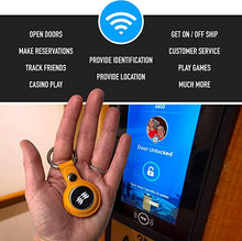 Load image into Gallery viewer, Princess Cruises Ocean Medallion Holder - Burnt Orange Leather Keychain (All Ships 2024 & 2025)
