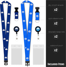 Load image into Gallery viewer, Cruise Lanyard Essentials for Waterproof Ship Cards ID Holder, Blue Ship & Royal (2 Pack)