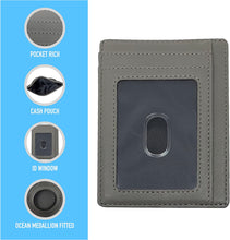 Load image into Gallery viewer, Princess Cruise Medallion Accessories Leather Wallet Holder, Grey