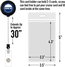 Load image into Gallery viewer, Adjustable Lanyard with Retractable Badge (Blue & White, 2-Pack)