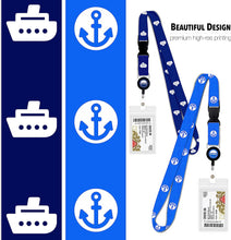 Load image into Gallery viewer, Cruise Lanyard Essentials for Waterproof Ship Cards ID Holder, Blue Ship & Royal (2 Pack)