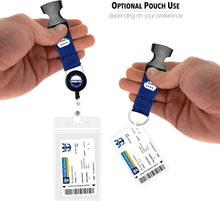 Load image into Gallery viewer, Adjustable Lanyard with Retractable Badge (Blue, 2-Pack)