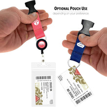 Load image into Gallery viewer, Adjustable Lanyard with Retractable Badge (Blue & Pink, 2-Pack)