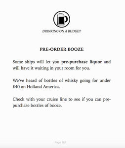 Cruise Hacks Ebook Cheap Alcohol Tip