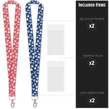 Load image into Gallery viewer, cruise id holders lanyards blue and pink