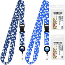Load image into Gallery viewer, cruise lanyards blue and royal icons