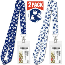 Load image into Gallery viewer, cruise lanyards blue and white