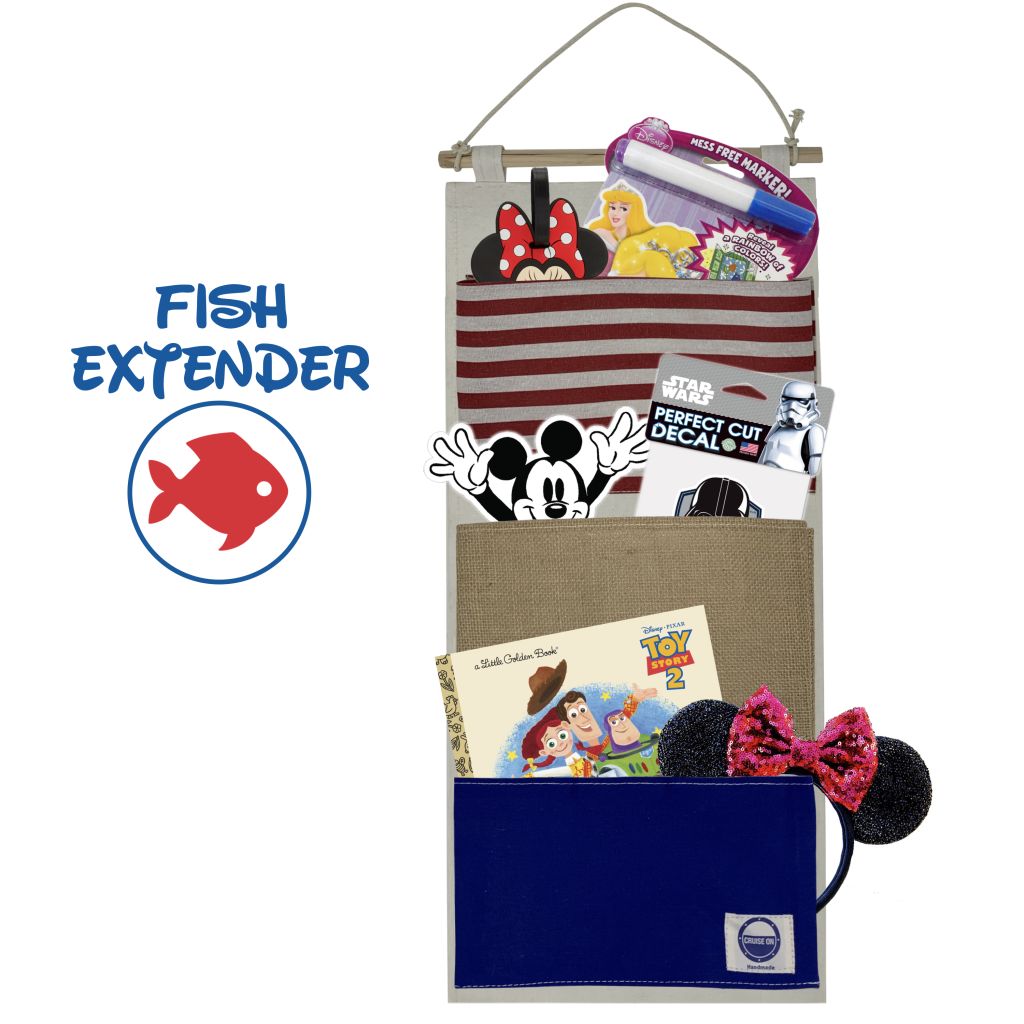 Fish Extender Disney Cruise Fitted - Hanging Pockets [3 Pocket] for Fish Exchange Extender Gifts On Disney Cruise Line Cabin Door