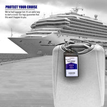 Load image into Gallery viewer, lanyard cruise included pieces luggage tags carnival blue navy
