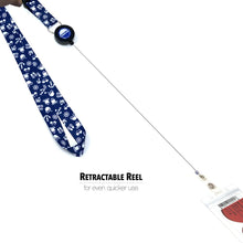 Load image into Gallery viewer, soft cruise lanyard and carnival luggage tags blue with white