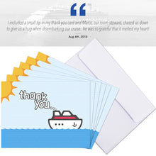 Load image into Gallery viewer, thank you cruise staff cards