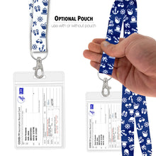 Load image into Gallery viewer, vaccine card holder 3x4 blue and white