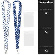 Load image into Gallery viewer, vaccine card holder 4x3 blue and white