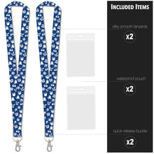 Load image into Gallery viewer, vaccine card holder 4x3 blue with white