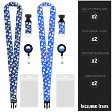 Load image into Gallery viewer, waterproof cruise lanyards blue and royal icons