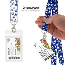 Load image into Gallery viewer, waterproof cruise lanyards blue and white