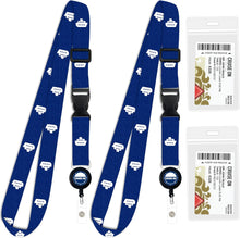 Load image into Gallery viewer, Adjustable Lanyard with Retractable Badge (Blue, 2-Pack)