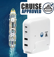 Load image into Gallery viewer, Royal Caribbean Approved Power Strip Non Surge [2 USB, 2 USB-C, 3.8 ft Cord ]