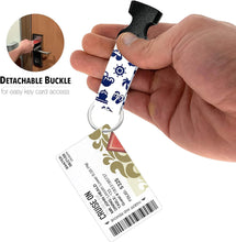 Load image into Gallery viewer, Adjustable Lanyard with Retractable Badge (Blue &amp; White, 2-Pack)