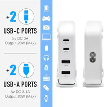 Load image into Gallery viewer, Royal Caribbean Approved Power Strip Non Surge [2 USB, 2 USB-C, 3.8 ft Cord ]