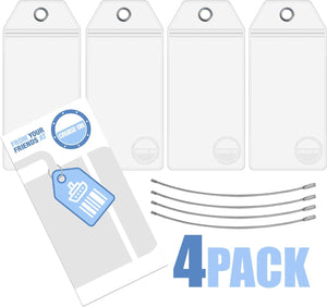 Norwegian Cruise Line Luggage Tag Holders [4 Pack] & Cruise Lanyard Set [2 Pack] - Royal Blue