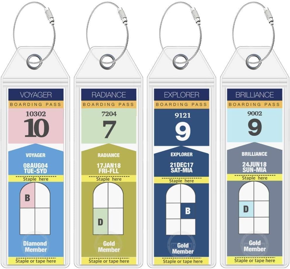 Royal Caribbean Tag Holders [4 Pack] & Cruise Lanyards [2 Pack] - Roya ...