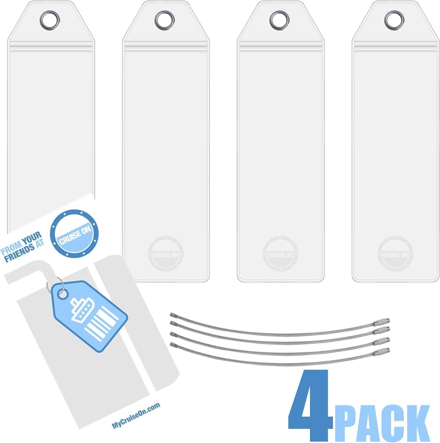 Aazon.co | Royal Caribbean Luggage Tag Holders – 8 Pack Zip Seal