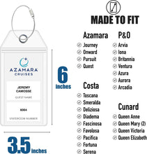 Load image into Gallery viewer, Cruise Luggage Tags - Fits all Azamara, Costa, P&amp;O &amp; Cunard Ships