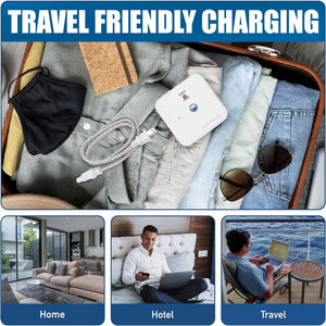 Royal Caribbean Approved Power Strip Non Surge [2 USB, 2 USB-C, 3.8 ft Cord ]