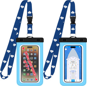 Cruise Lanyards XL Waterproof Cell Phone Pouch Dry Case w/Touch Screen