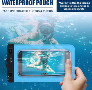 Cruise Lanyards XL Waterproof Cell Phone Pouch Dry Case w/Touch Screen