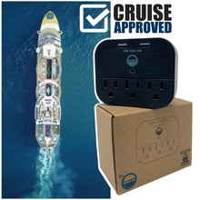 Load image into Gallery viewer, black travel power strip for cruise ship