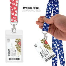 Load image into Gallery viewer, blue pink cruise lanyards id holder