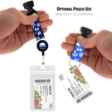 Load image into Gallery viewer, blue royal icons cruise lanyards id holder