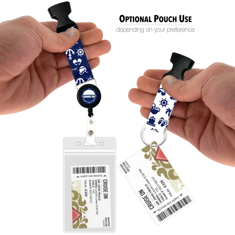 Cruise Lanyards with ID Holder, Retractable Badge & Waterproof Card Ho Cruise On Cruise Lanyards with ID Holder, Retractable Badge & Waterproof Card Ho Cruise On