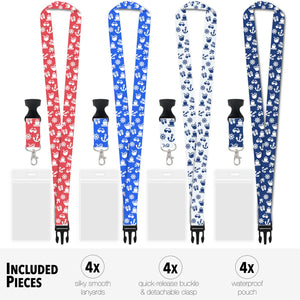 cruise id holders lanyards 4 pack