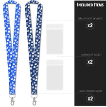 Load image into Gallery viewer, cruise id holders lanyards blue and royal