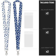 Load image into Gallery viewer, cruise id holders lanyards blue and white