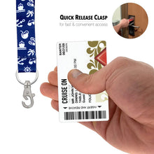 Load image into Gallery viewer, cruise lanyard detachable clasp nrnb blue with white