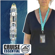 Load image into Gallery viewer, cruise lanyard on woman nrnb green