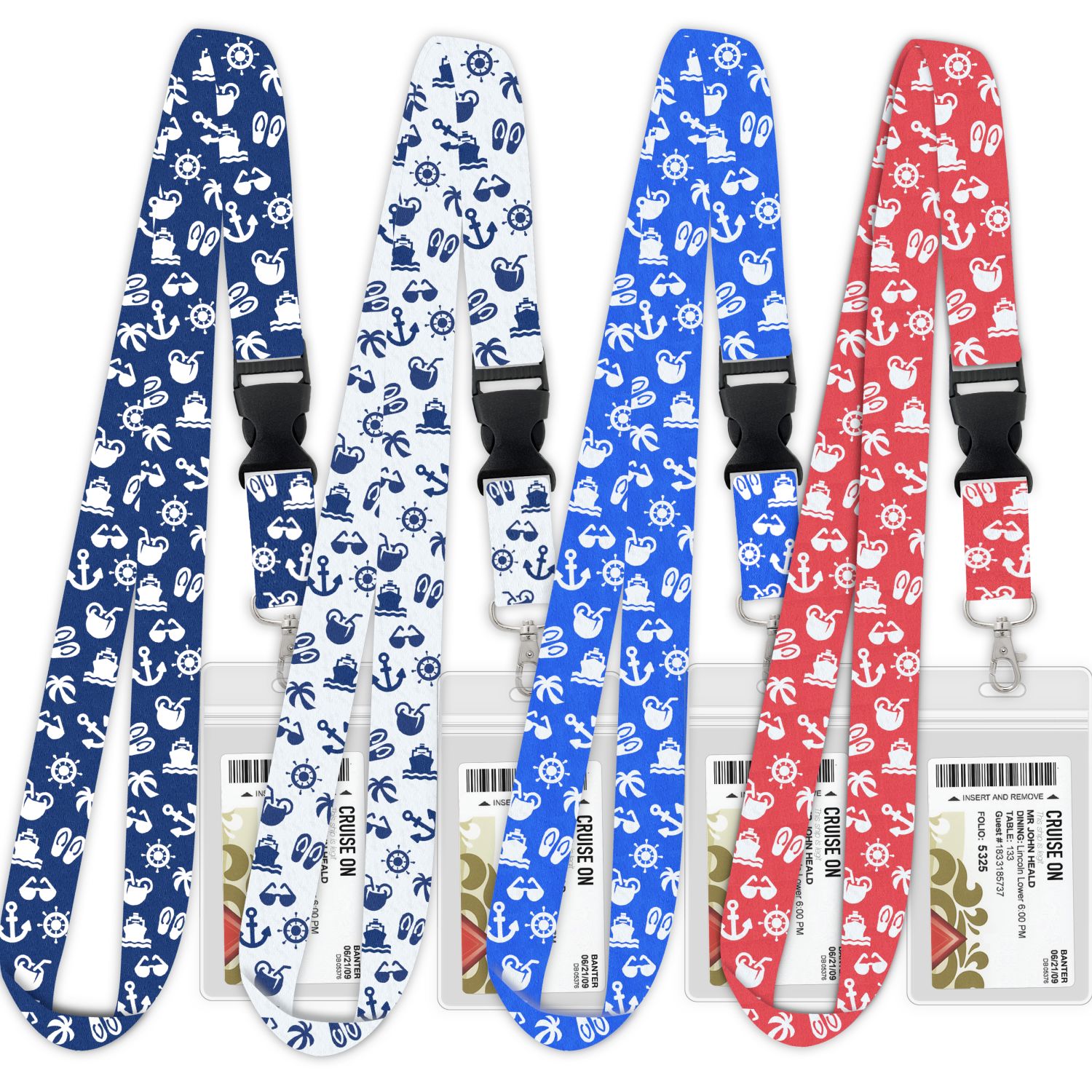 Cruise Lanyards with ID Holders for Cruse Ship Cards [2 Pack] Puerto R –  Cruise On