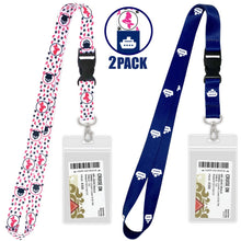Load image into Gallery viewer, cruise lanyards with id holder nrwb mermaid pink
