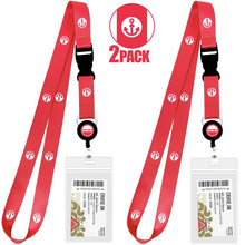 Load image into Gallery viewer, cruise lanyards with id holder wrwb pink anchor