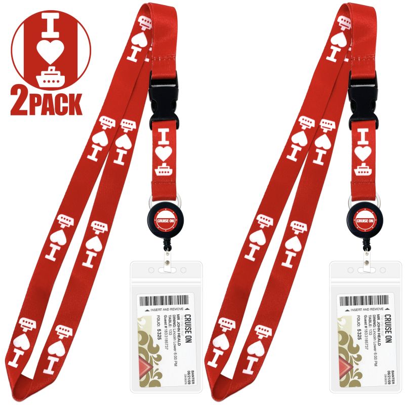 cruise lanyards with id holder wrwb red heart