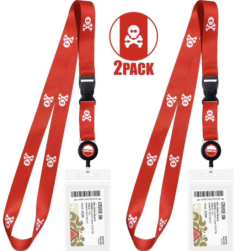 Lanyards with Id Holder Name Badges 50 Pack Waterproof Plastic Name Tag  Badge Id Card and 50 Pack Red Lanyard