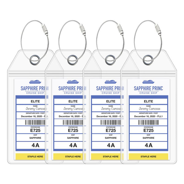 Princess Cruise Luggage Tags 4 Pack Fits all Princess Ships