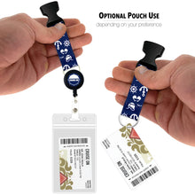 Load image into Gallery viewer, lanyard cruise and carnival luggage tags blue with white