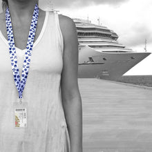 Load image into Gallery viewer, lanyard cruise nrnb white with blue
