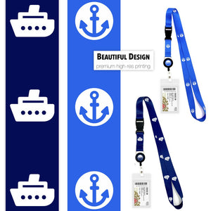 lanyard with waterproof id holder and carnival luggage tags blue navy